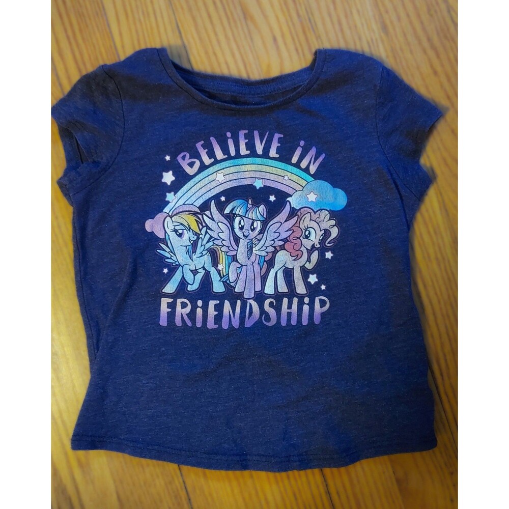 Jumping Beans My Little Pony Graphic Blue Short Sleeve T-Shirt Girls 3T Cotton